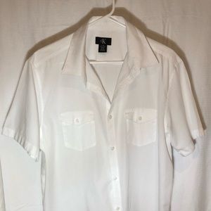 Calvin Klein Short Sleeve Button Down Size Large